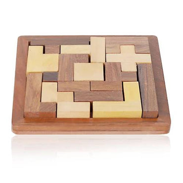 Wooden 3D Puzzle Board – Educational Brain Teaser for Kids & Adults