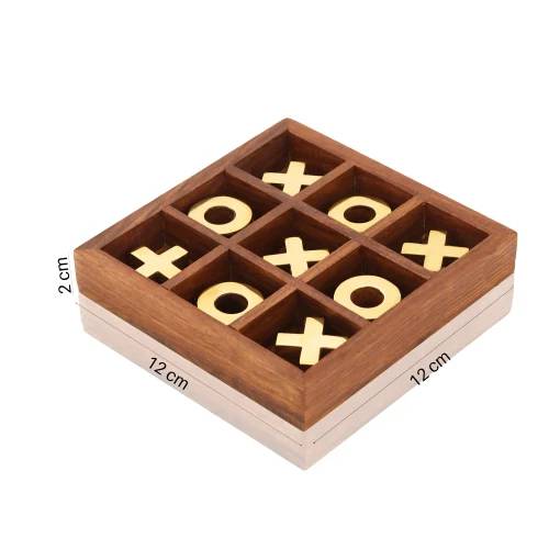 12 Cm Wooden Mini Tic Tac