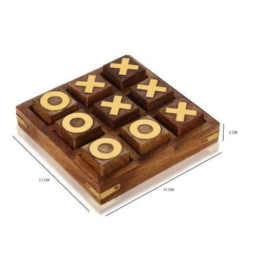 Craft Cooper Handmade Wooden Puzzle Tic Tac Toe Nougats and Crosses Game Party Fun Board Game