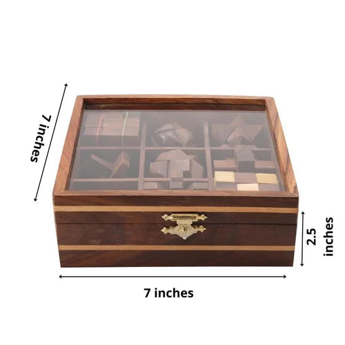 Craft Cooper Brain Teaser Puzzle Set, 9 Wooden Mechanical Puzzles, The for Kids That Already Solve