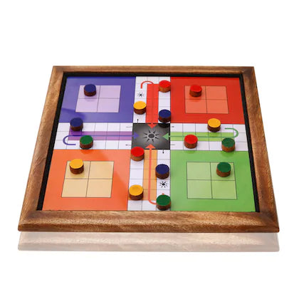 Craft Cooper 2in1 Snakelegder & Ludo Wooden Magnetic Ludo Board Set size 14inch