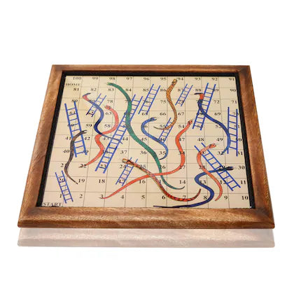 Craft Cooper 2in1 Snakelegder & Ludo Wooden Magnetic Ludo Board Set size 14inch